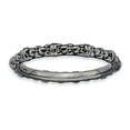 thumbnail image 1 of Sterling Silver Black-Plated Cable Ring, 1 of 5
