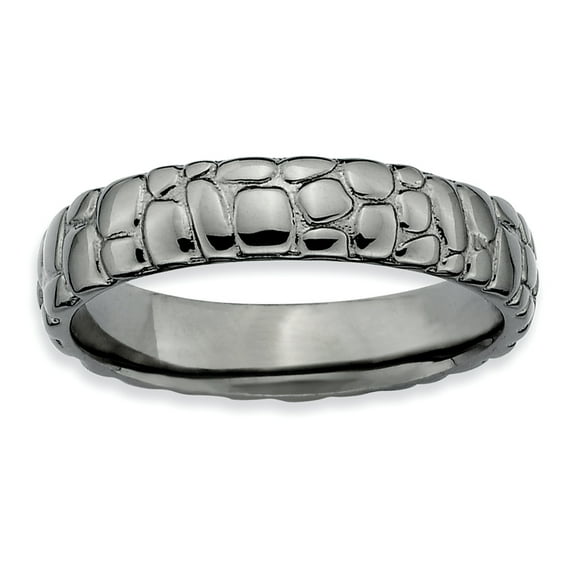 Sterling Silver Black-Plated Ring