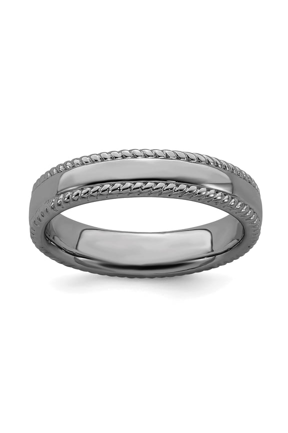 Sterling Silver Black-Plated Ring