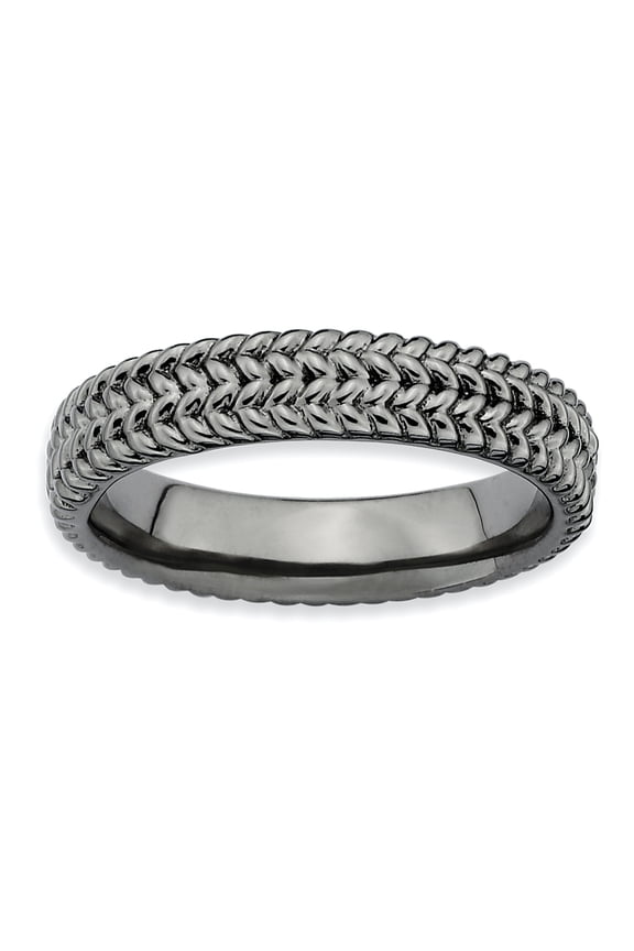 Sterling Silver Black-Plated Ring