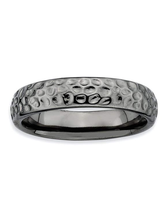 Sterling Silver Black-Plated Ring