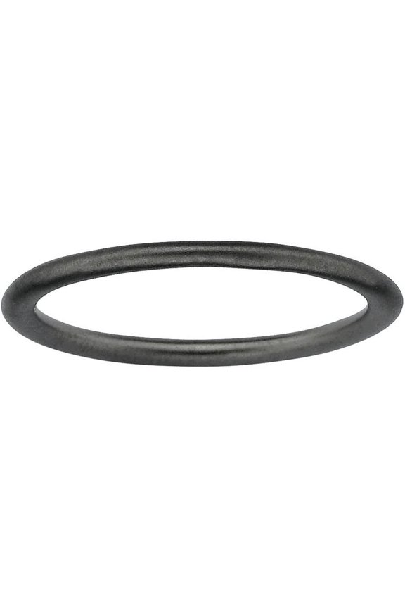 Sterling Silver Black-Plated Satin Ring