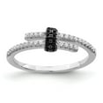 thumbnail image 1 of Sterling Silver Black Spinel & CZ Brilliant Embers Ring - Size 6, 1 of 3