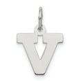 thumbnail image 1 of Sterling Silver Block Letter V Initial Charm Pendant, 1 of 4