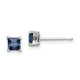 thumbnail image 1 of Sterling Silver Blue CZ Post Earrings Sterling Silver Earrings, 1 of 1