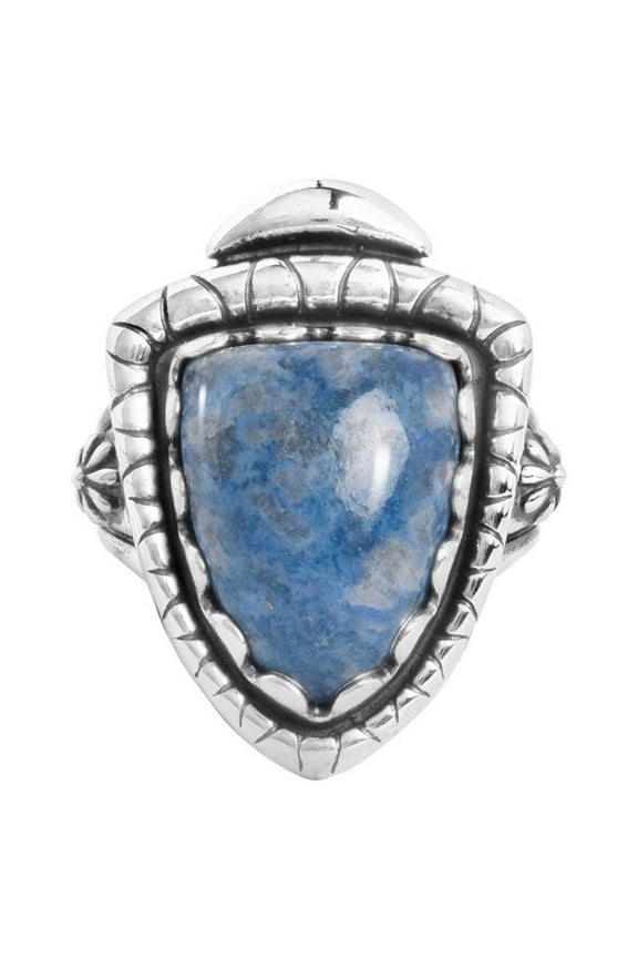 Sterling Silver Blue Lapis Arrowhead Ring, Sizes 5 to 10