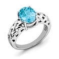 thumbnail image 1 of Sterling Silver Blue Topaz Oval Ring. Gem Wt- 3.25ct, 1 of 2