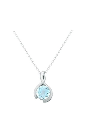 Sterling Silver Blue Topaz Pendant