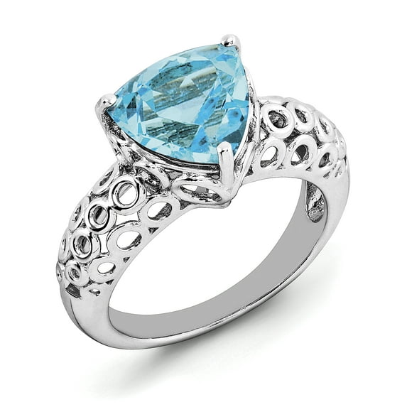 Sterling Silver Blue Topaz Ring. Gem Wt- 4.5ct