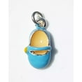 thumbnail image 1 of Sterling Silver Blue and Tan Enamel Baby Shoe Charm, 1 of 1