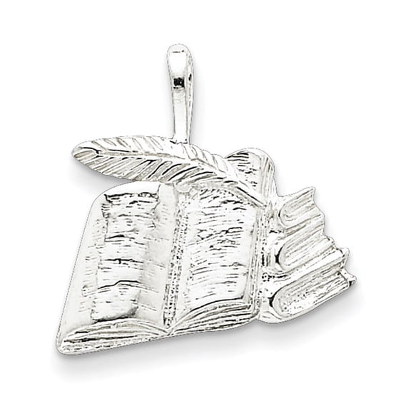 Sterling Silver Books with Quill Charm