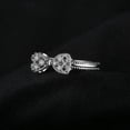 thumbnail image 1 of Sterling Silver Bow Knot Ring for Women with Cubic Zirconia Anniversary Ring Open Bow Design Polished Ring Accented with Sparkling CZ Stones Fine Jewelry, 1 of 5