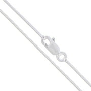 Sterling Silver Box Chain 1.4mm Solid 925 Italy Lightweight Lobster Claw Clasp Necklace 20" Jewelry Female
