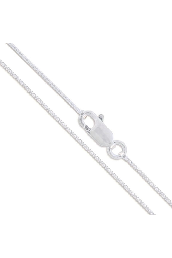 Sterling Silver Box Chain 1.4mm Solid 925 Italy Lightweight Lobster Claw Clasp Necklace 20" Jewelry Female