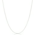 thumbnail image 1 of Sterling Silver Box Chain Necklace 0.8MM, Solid 925 Italy, Next Level Jewelry, 1 of 7