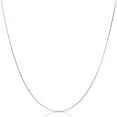 thumbnail image 1 of Sterling Silver Box Chain Necklace 1MM-2MM, Solid 925 Italy, Rhodium Plated, 16-24 inch, Next Level Jewelry, 1 of 7