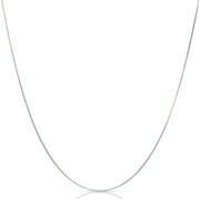 Sterling Silver Box Chain Necklace 1MM-2MM, Solid 925 Italy, Rhodium Plated, 16-24 inch, Next Level Jewelry