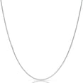 thumbnail image 1 of Sterling Silver Box Chain Necklace 1MM-2MM, Solid 925 Italy, Rhodium Plated, 16-24 inch, Next Level Jewelry, 1 of 7