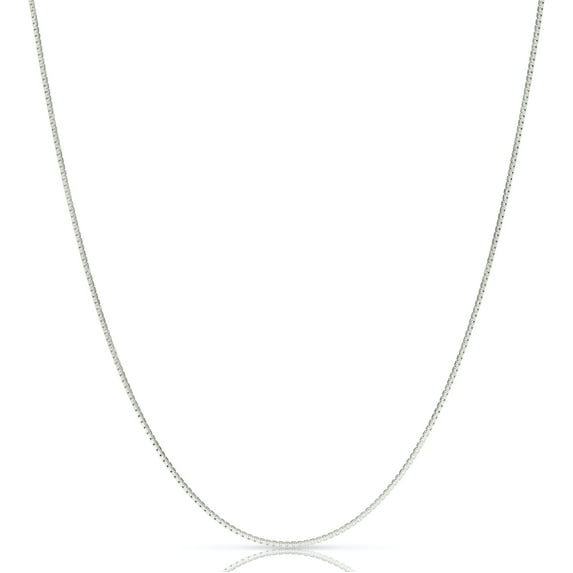 Sterling Silver Box Chain Necklace 1MM-3MM, Solid 925 Italy, 16-24 inch, Next Level Jewelry