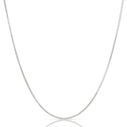 Sterling Silver Box Chain Necklace 1MM-3MM, Solid 925 Italy, 16-24 inch, Next Level Jewelry