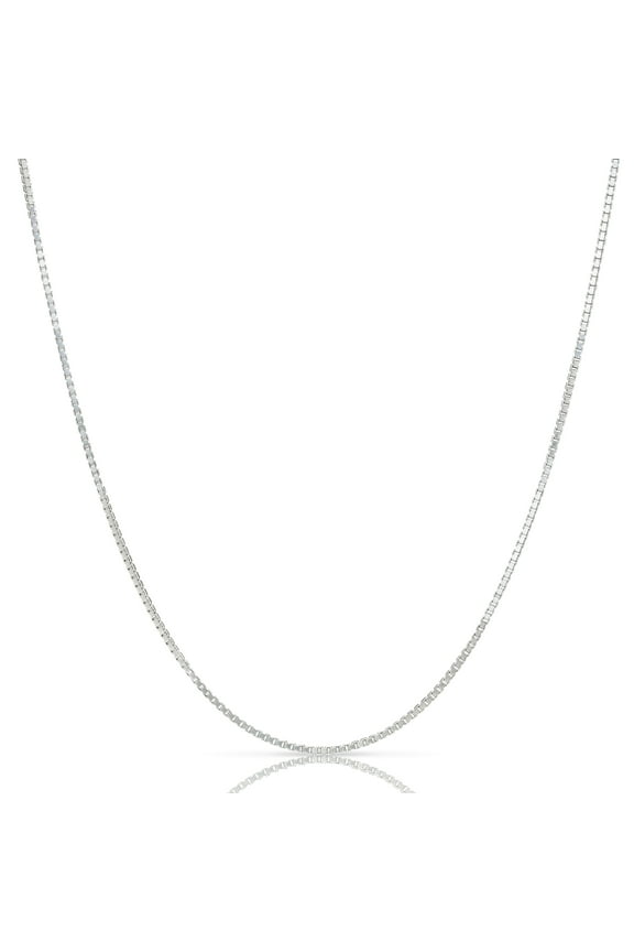 Sterling Silver Box Chain Necklace 1MM-3MM, Solid 925 Italy, 16-24 inch, Next Level Jewelry