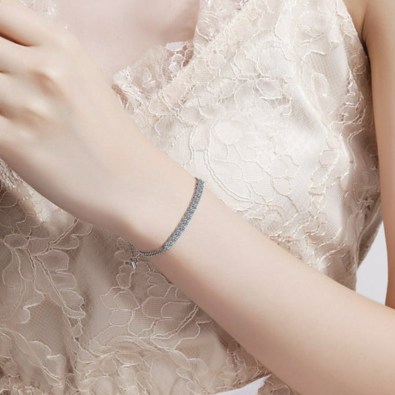 Sterling Silver Bracelet 13 Karat Moissanite