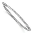thumbnail image 1 of Sterling Silver Bracelet Bangle 7 mm in Rhodium Plated Twisted Intertwined, 1 of 3