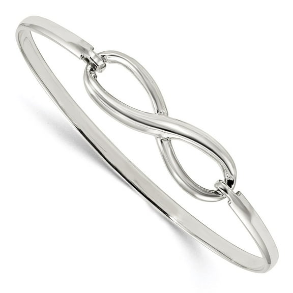 Sterling Silver Bracelet Bangle Women's 3.3 mm 7 in Infinity