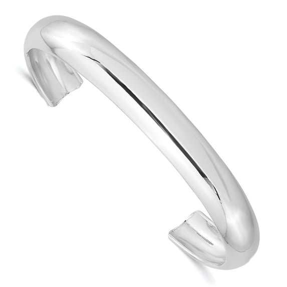 Sterling Silver Bracelet Bangle mm 4.5 in Domed Baby Cuff with Pink Gift Pouch