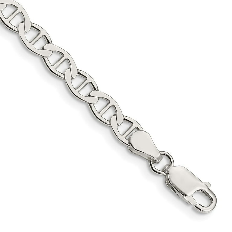 Sterling Silver Bracelet Chain Styles Anchor Men's 4.75 mm 8