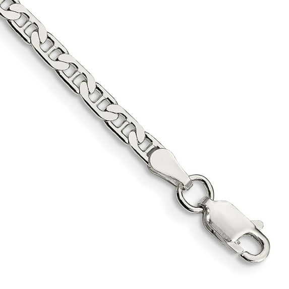Sterling Silver Bracelet Chain Styles Anchor Women's 3 mm 8 in Flat