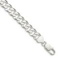 thumbnail image 1 of Sterling Silver Bracelet Chain Styles Curb 8.5 mm 7 in Beveled, 1 of 2