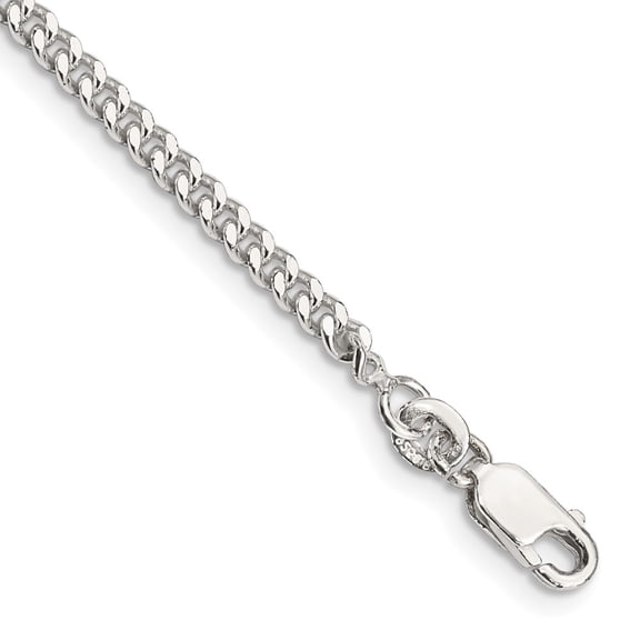 Sterling Silver Bracelet Chain Styles Curb Women's 3 mm 8 in