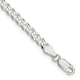 thumbnail image 1 of Sterling Silver Bracelet Chain Styles Curb Women's 4.5 mm 9 in Flat, 1 of 2