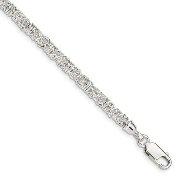 Sterling Silver Bracelet Chain Styles Link, Other 5 mm 7.5 in 7.5inch Polished Fancy Link