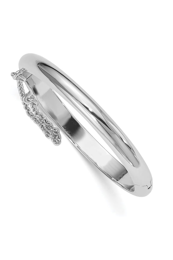 Sterling Silver Bracelet Childrens 5 mm in Safety Hinged Baby Bangle with Pink Gift Pouch