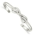 thumbnail image 1 of Sterling Silver Bracelet Cuff Women's 4 mm in Polished Infinity Bangle, 1 of 4
