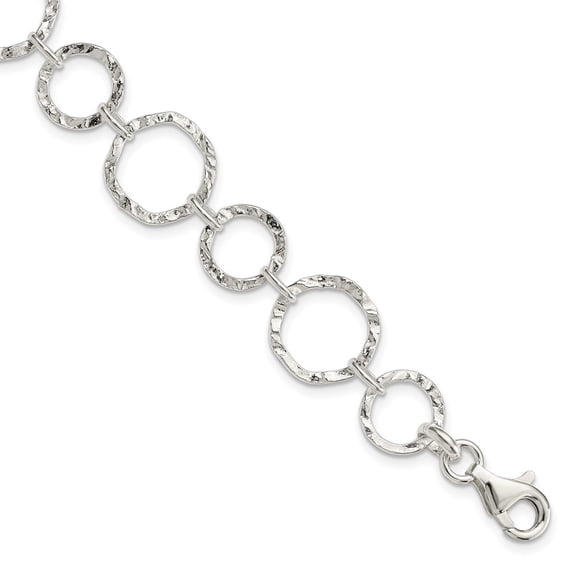 Sterling Silver Bracelet Fancy Women's mm 7.5 in