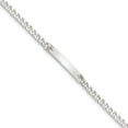 thumbnail image 1 of Sterling Silver Bracelet ID Curb Women's 3 mm 7 in Polished Engraveable Link, 1 of 5