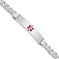 thumbnail image 1 of Sterling Silver Bracelet Medical Curb mm 8 in ID Link, 1 of 5
