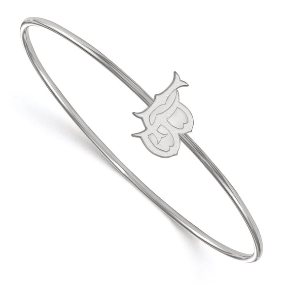 Sterling Silver Bracelet NCAA California State University Long Beach mm 7 in SSlat LogoArt University, Slip on Bangle