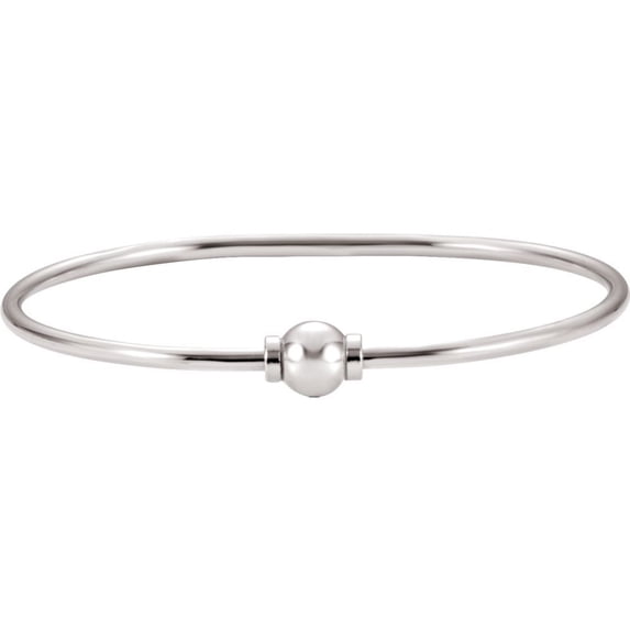 Sterling Silver Bracelet With 8mm Ball - 10.7 Grams