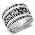 thumbnail image 1 of Sterling Silver Braid and Rope Bali Ring Size 8, 1 of 3