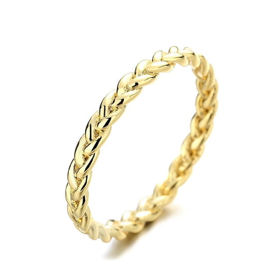 14 K Gold over Sterling Silver Braided Band Ring