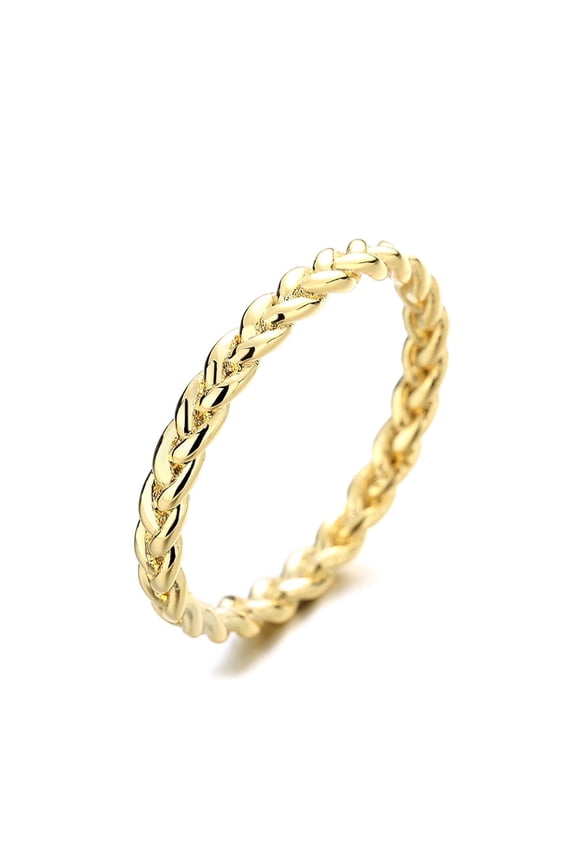 14 K Gold over Sterling Silver Braided Band Ring