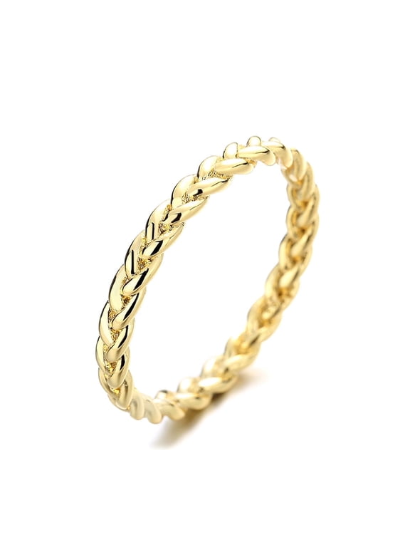14 K Gold over Sterling Silver Braided Band Ring