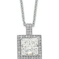 thumbnail image 1 of Sterling Silver Brilliant Embers Rhodium-Plated Cz Necklace Made In China qmp899-18, 1 of 5