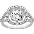 thumbnail image 1 of Sterling Silver Brilliant Embers Rhodium-Plated Cz Ring (Size 8) Made In China qmp921-8, 1 of 5