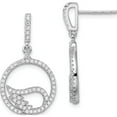 thumbnail image 1 of Sterling Silver Brilliant Embers Rhodium-Plated Cz Wings Earrings Made In China qmp1430, 1 of 5
