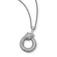 thumbnail image 1 of Sterling Silver Brilliant Embers Rhodium-plated CZ Snake Necklace, 1 of 3